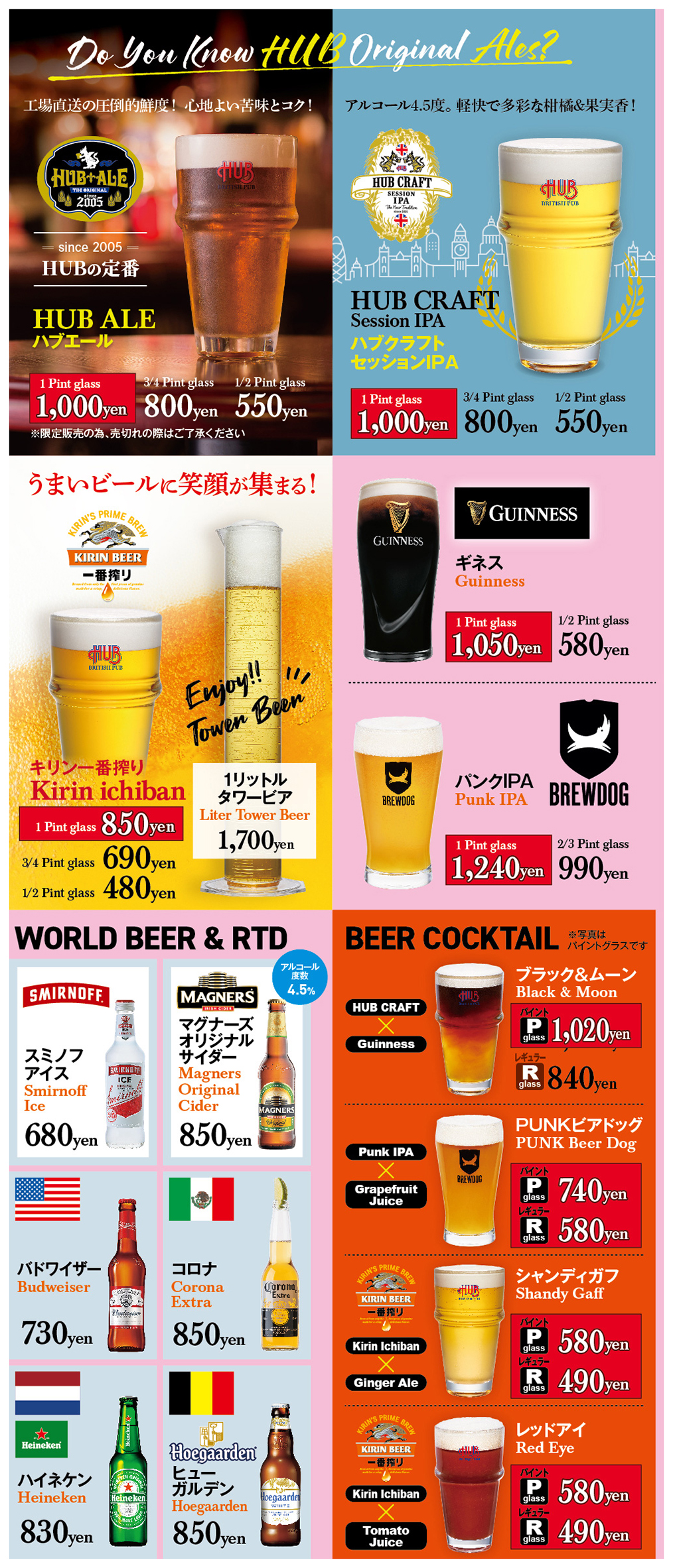 ドリンクメニュー１
