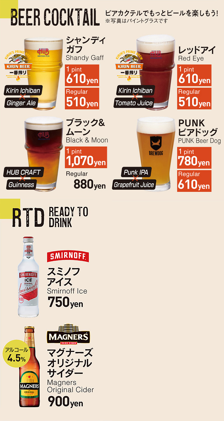 ドリンクメニュー３