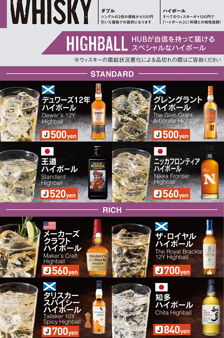 ドリンクメニュー４