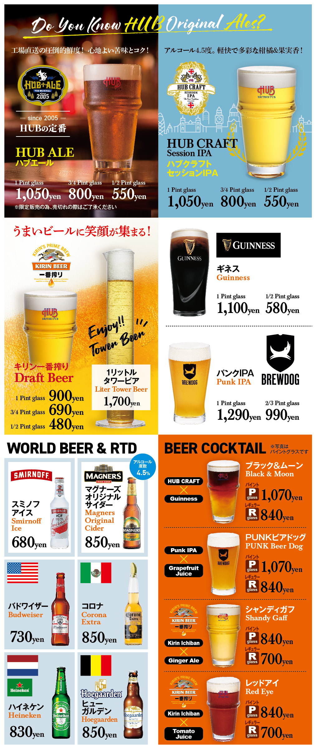 ドリンクメニュー１