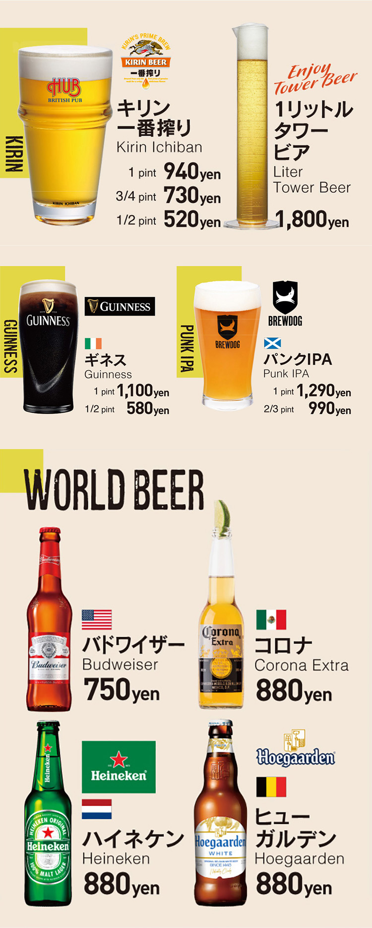 ドリンクメニュー２