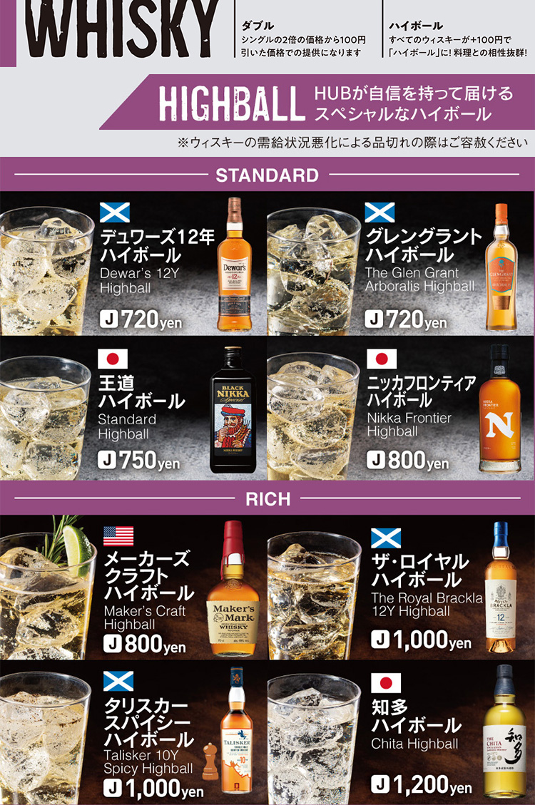 ドリンクメニュー４