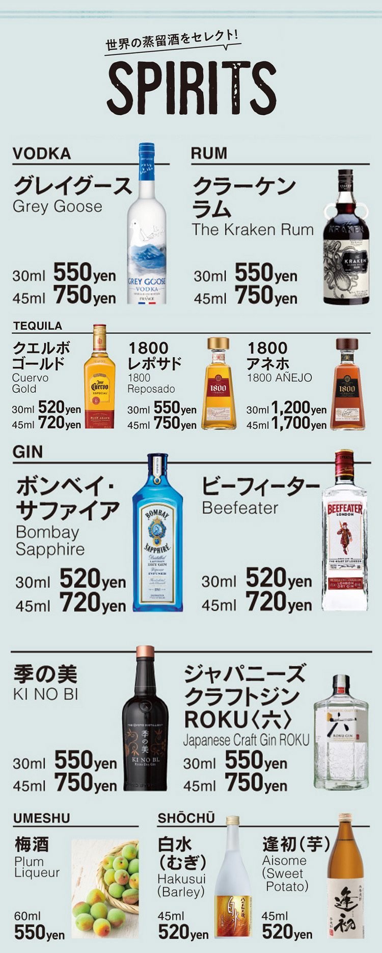 ドリンクメニュー１２